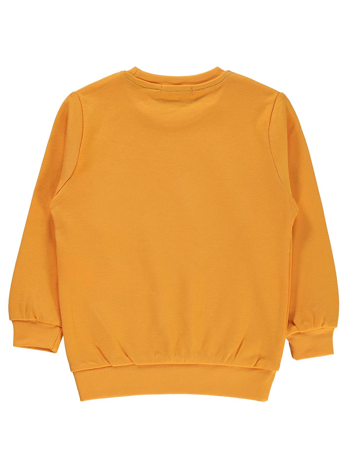 Civil Boys Köpek Baskılı 2-5 Yaş Sweatshirt - Hardal