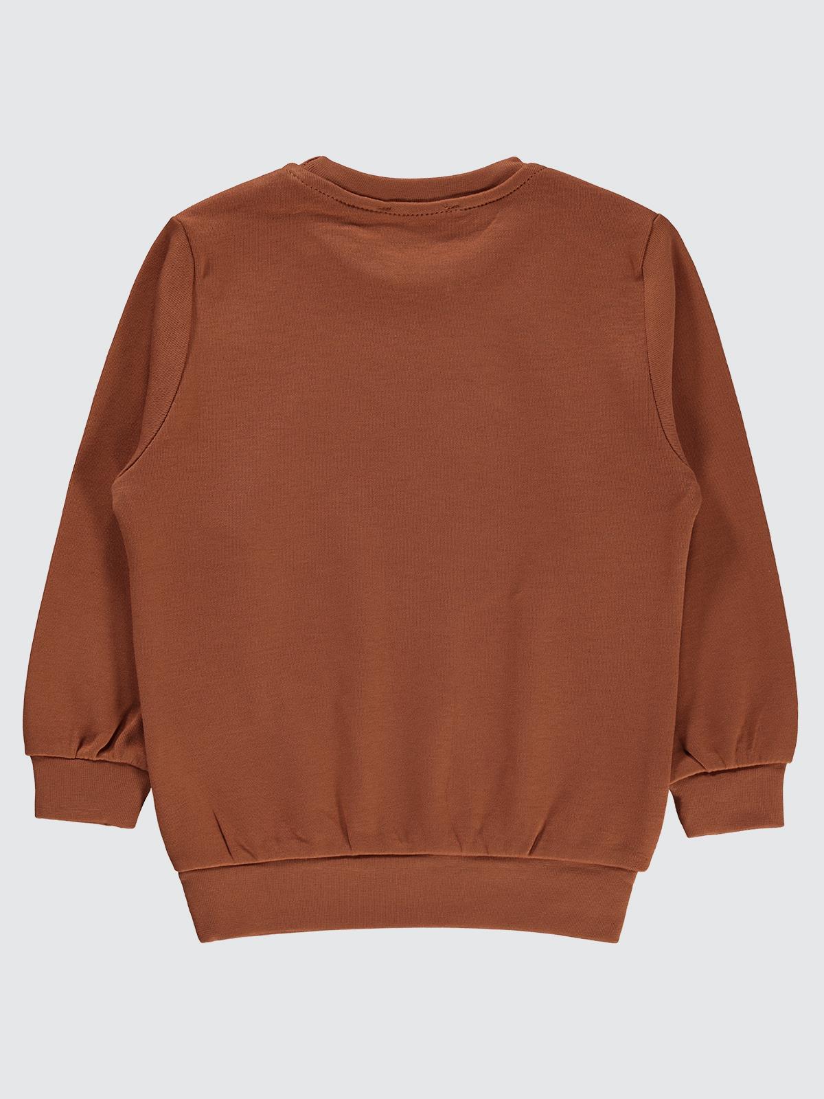 Civil Boys Köpek Baskılı 2-5 Yaş Sweatshirt - Hardal