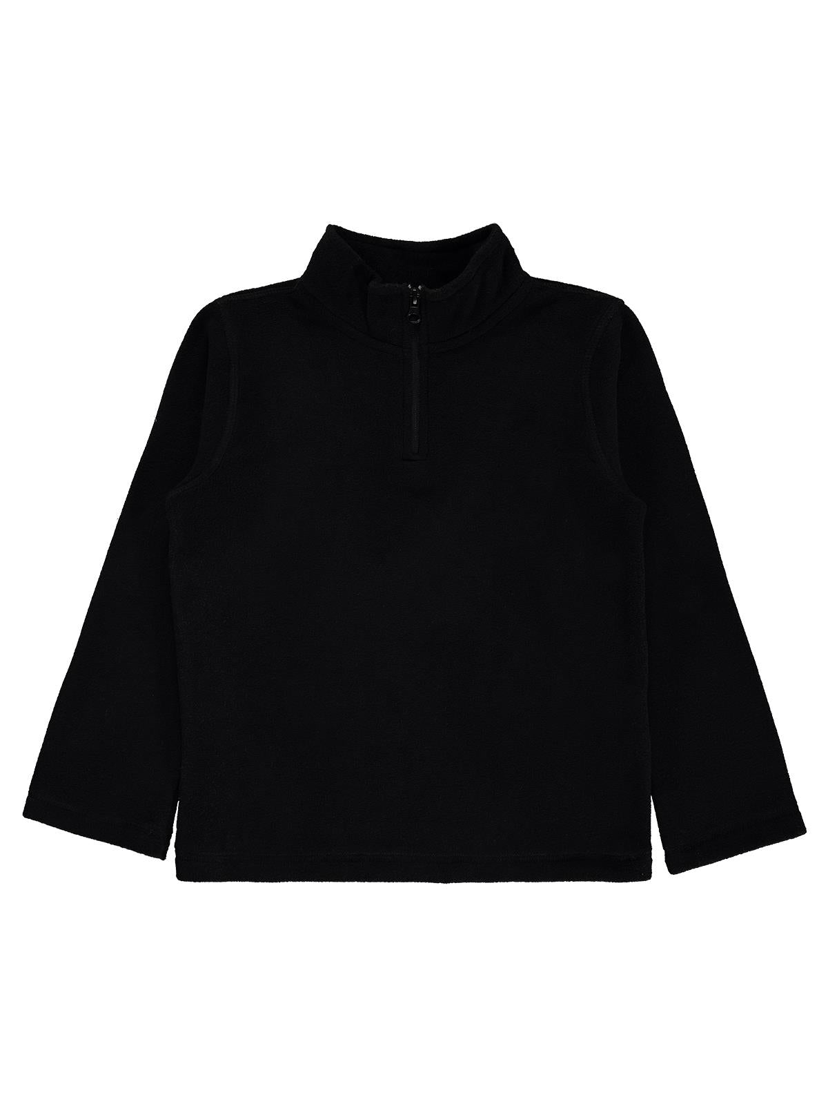 Civil Boys Basic Fermuarlı 6-9 Yaş Sweatshirt - Siyah
