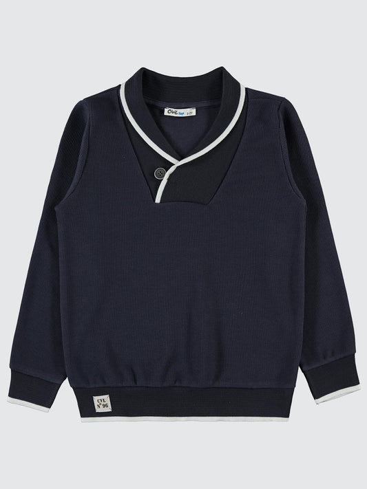 Civil Boys Cvl Etiketli Yakalı 10-13 Yaş Sweatshirt - Gri