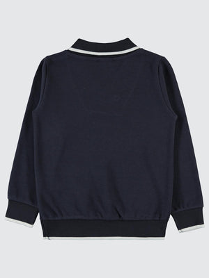 Civil Boys Cvl Etiketli Yakalı 10-13 Yaş Sweatshirt - Gri