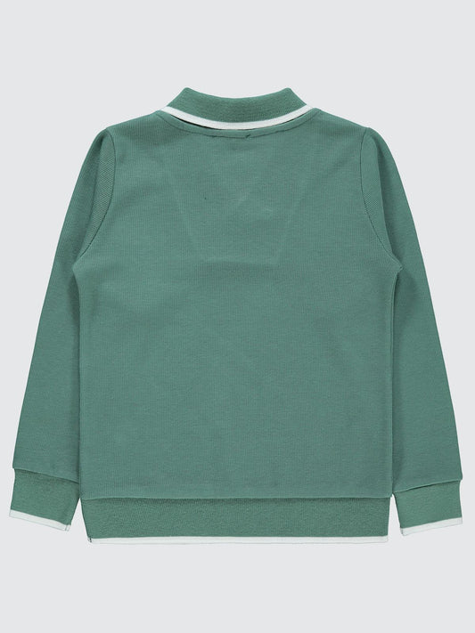 Civil Boys Cvl Etiketli Yakalı 10-13 Yaş Sweatshirt - Haki
