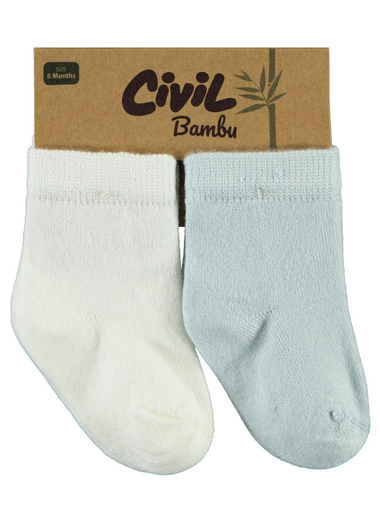 Civil Baby Bambu Organik Bebek Çorap Set - Ekru