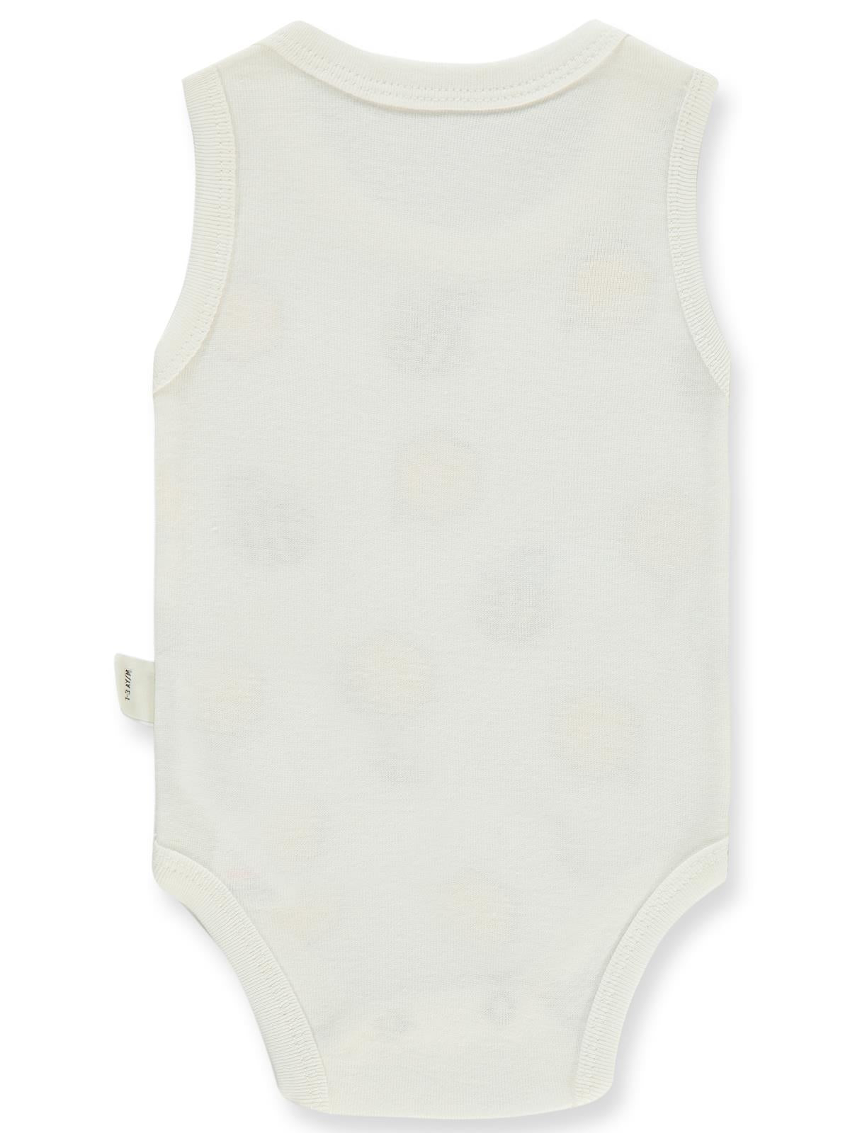 Civil Baby Arı Empirme Baskılı Sfr.Kol1-36 Ay Çıtçıtlı Badi - Ekru