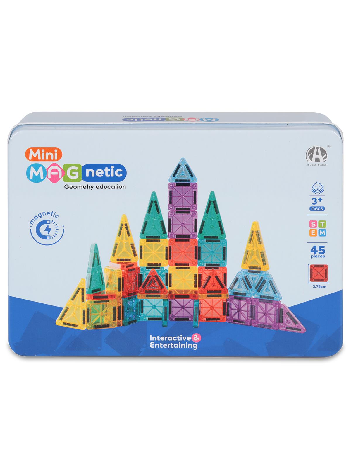 Magnetic Manyetik Bloklar Metal Kutu 45 Parça 3.75 Cm