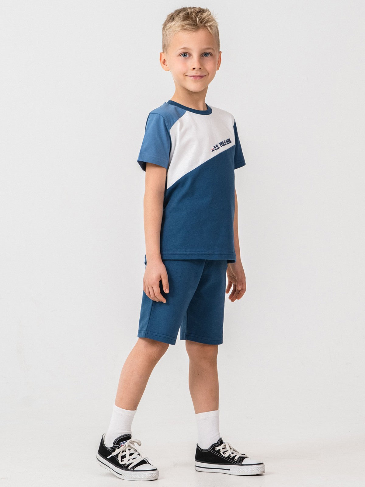 U.S. Polo Assn Kids 4-7 Yaş Takım - Mavi
