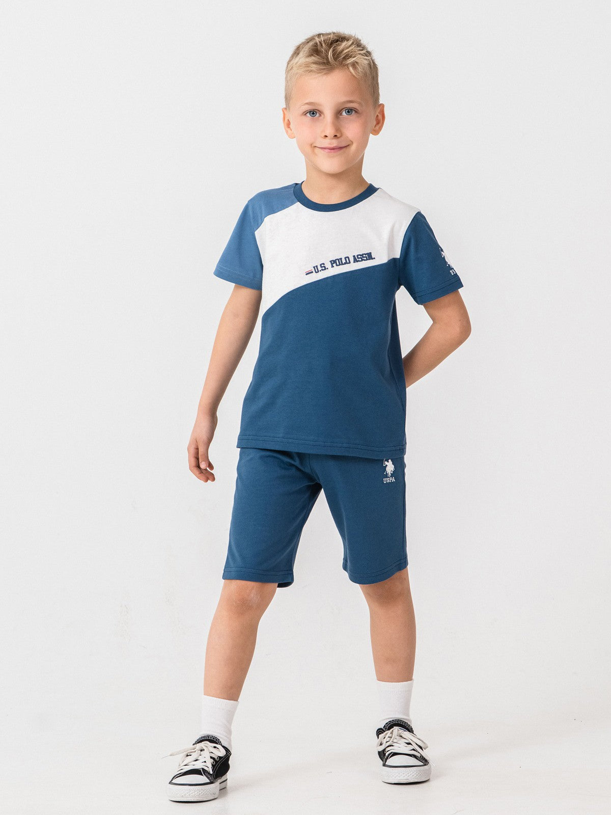 U.S. Polo Assn Kids 4-7 Yaş Takım - Mavi