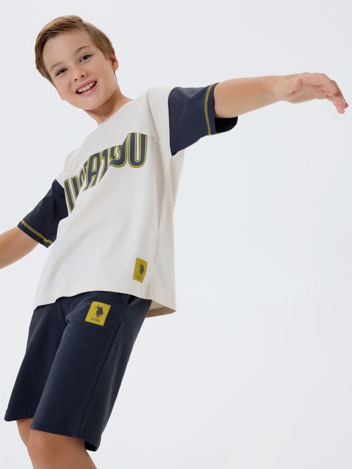 U.S. Polo Assn Kids 9-14 Yaş Takım - Bej