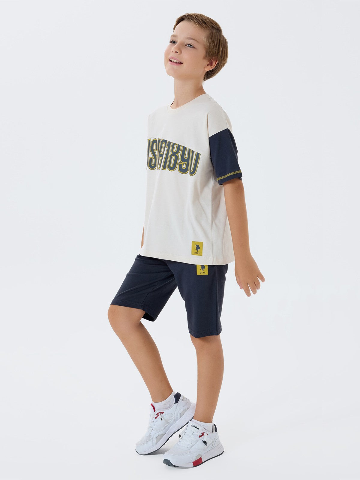 U.S. Polo Assn Kids 9-14 Yaş Takım - Bej