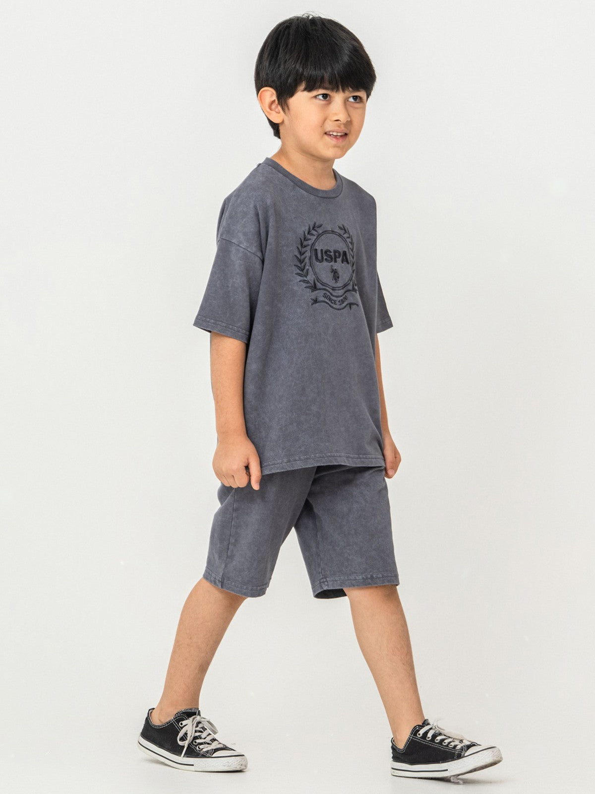 U.S. Polo Assn Kids 4-7 Yaş Takım - Gri