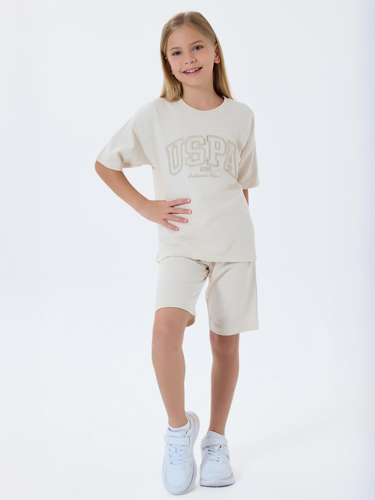 U.S. Polo Assn Kids 4-7 Yaş Takım - Bej