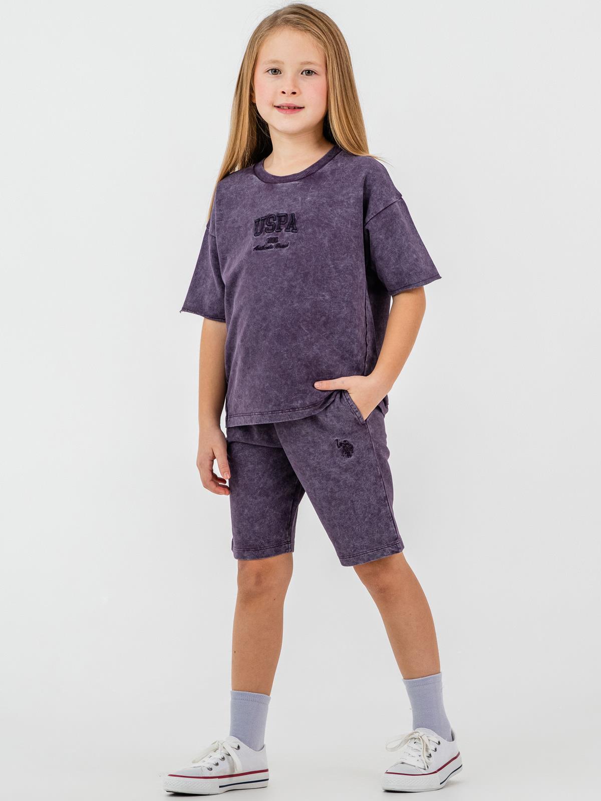 U.S. Polo Assn Kids 9-14 Yaş Takım - Lila