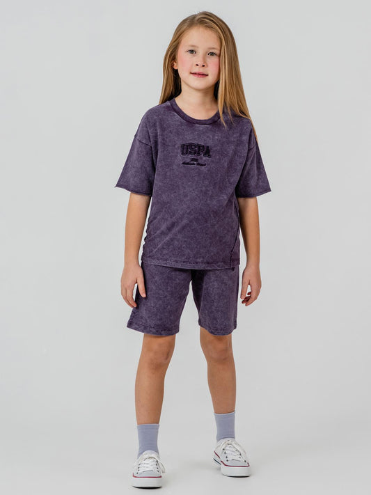 U.S. Polo Assn Kids 4-7 Yaş Takım - Lila