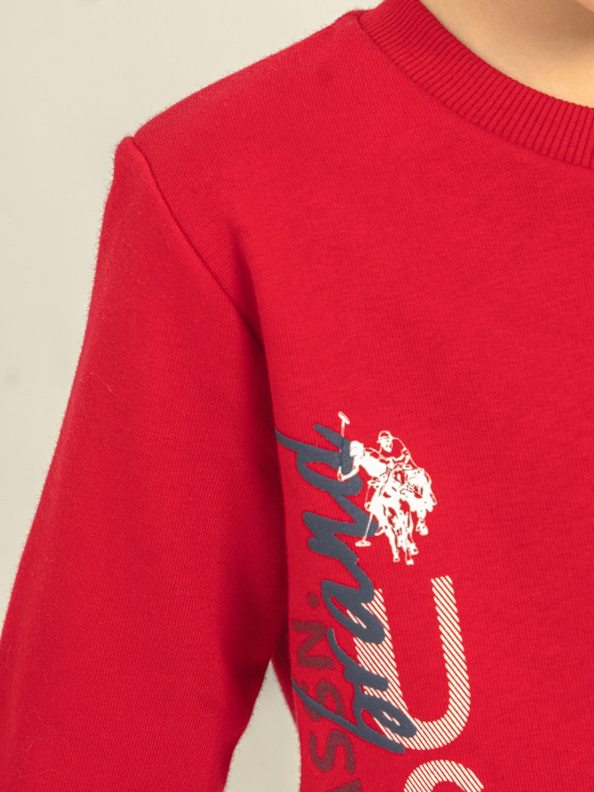 U.S. Polo Assn Kids Eşofman Takımı | 3 İp-3 İp Uzun Kol Bisiklet Yaka | Okul Kreş ve Günlük Kullanım - Kırmızı