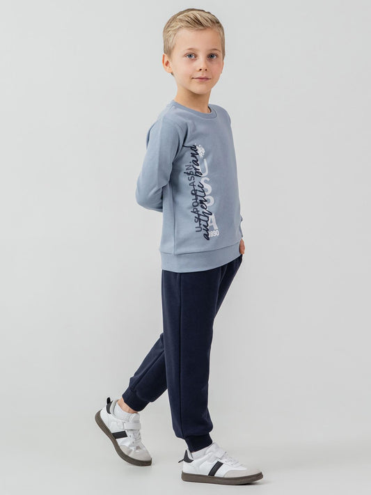 U.S. Polo Assn Kids Eşofman Takımı | 3 İp-3 İp Uzun Kol Bisiklet Yaka | Okul Kreş ve Günlük Kullanım - Mavi