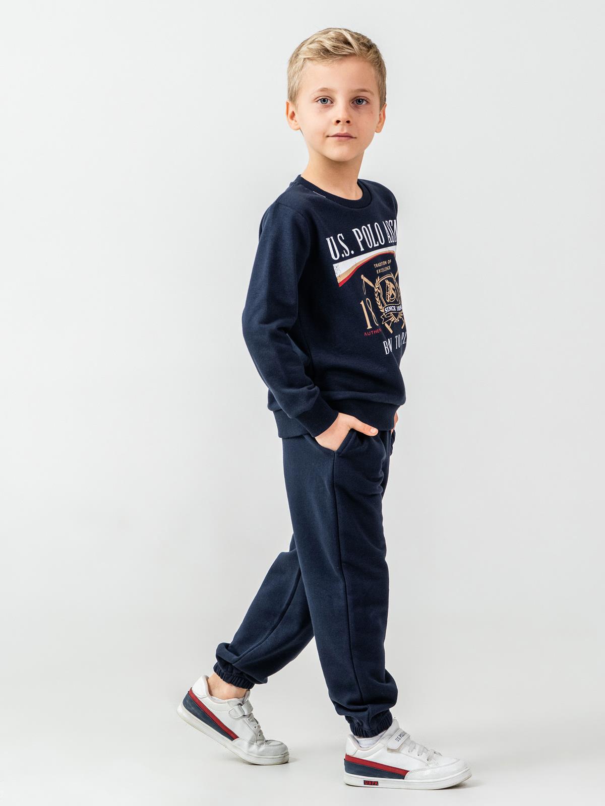 U.S. Polo Assn Kids Eşofman Takımı | 3 İp-3 İp Uzun Kol Bisiklet Yaka | Okul Kreş ve Günlük Kullanım - Lacivert