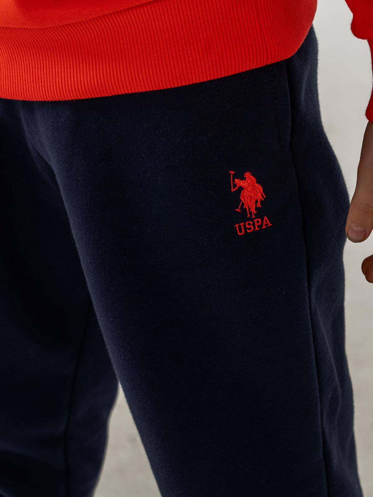 U.S. Polo Assn Kids Eşofman Takımı | 3 İp Şardonsuz -3 İp Şardonsuz | Okul Kreş ve Günlük Kullanım - Kırmızı