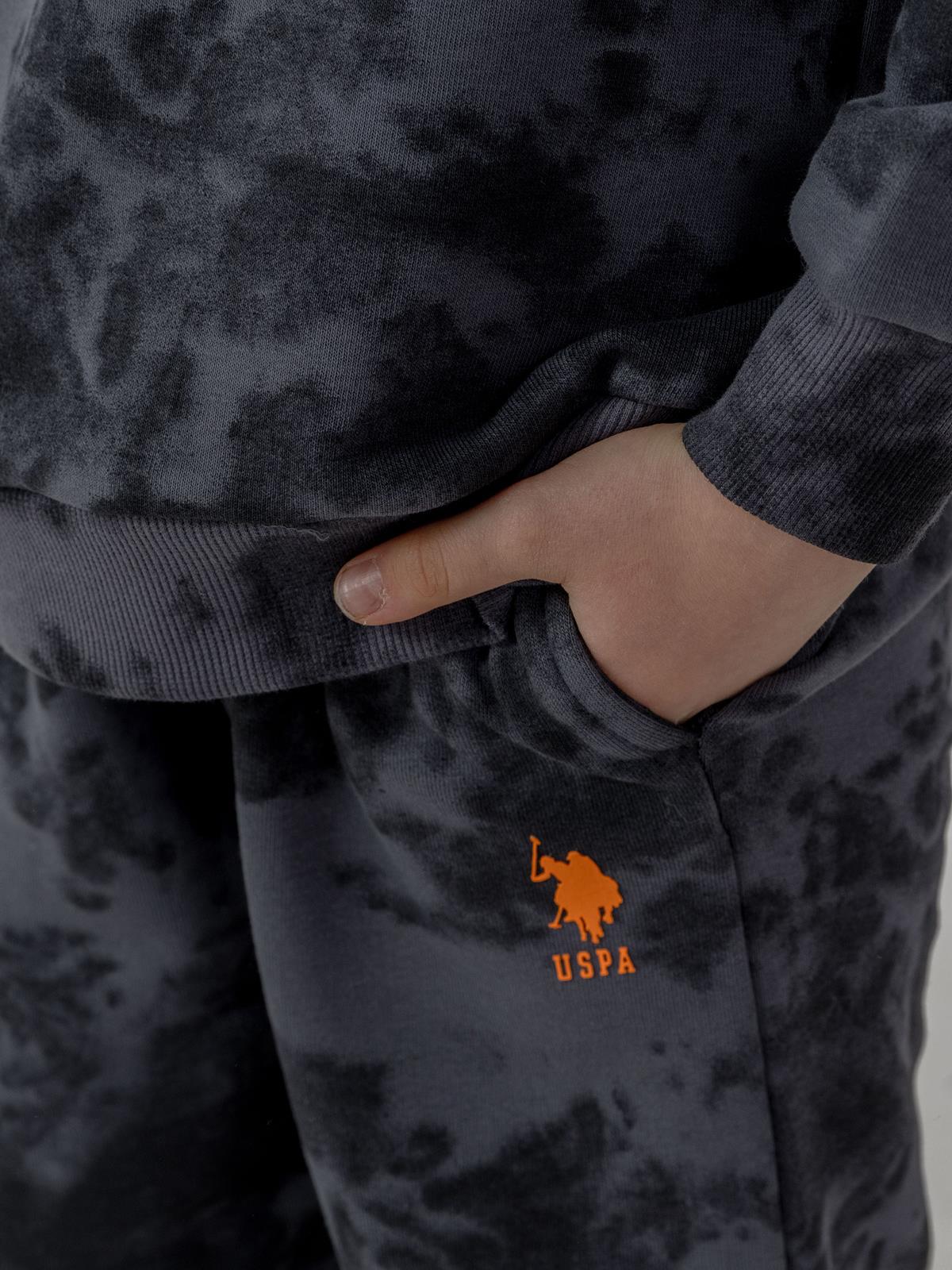 U.S. Polo Assn Kids Eşofman Takımı | 3 İp Şardonsuz -3 İp Şardonsuz | Okul Kreş ve Günlük Kullanım - Gri