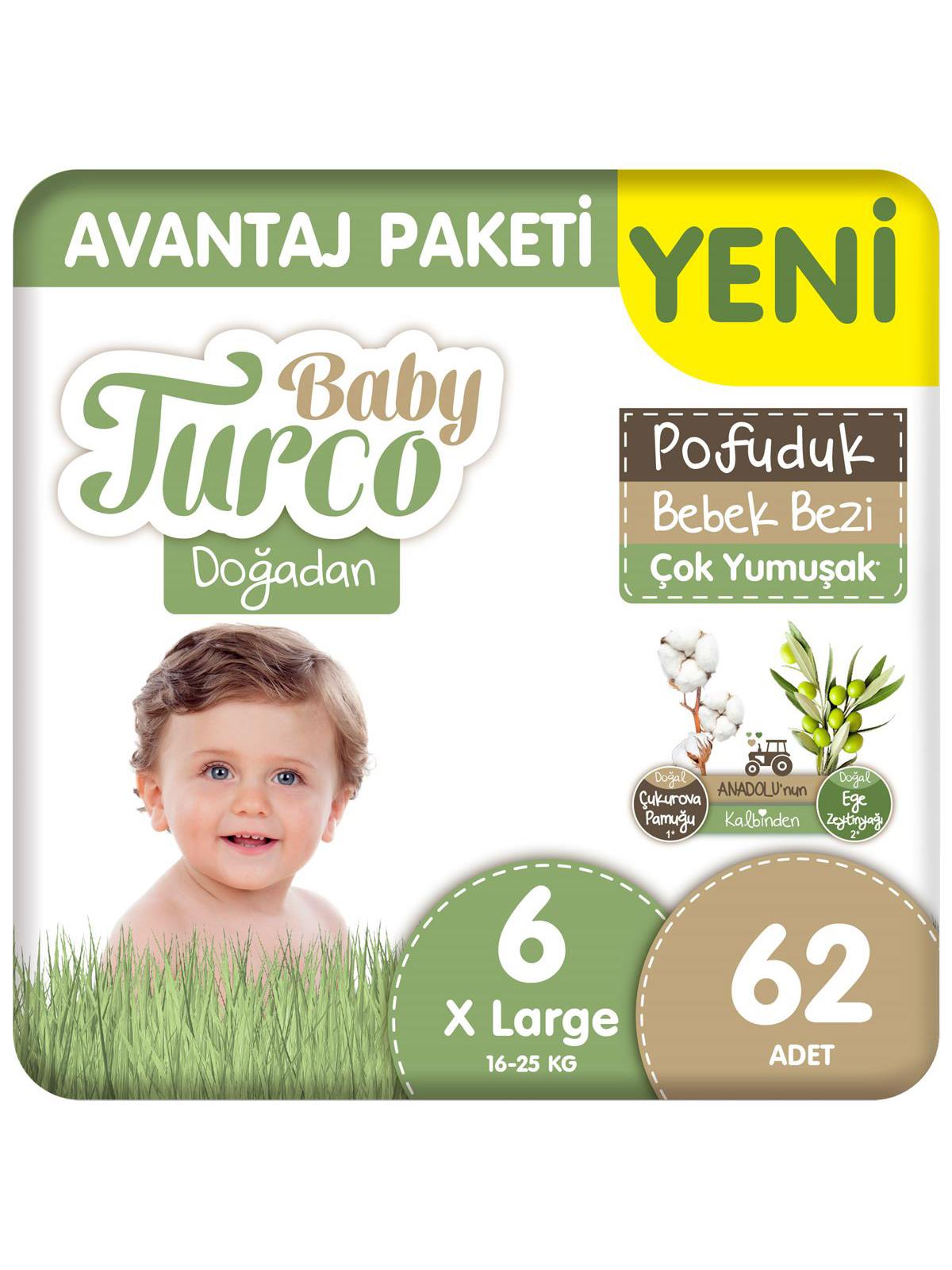 Baby Turco Doğadan Avantaj Xl 62 Adet