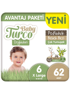 Baby Turco Doğadan Avantaj Xl 62 Adet