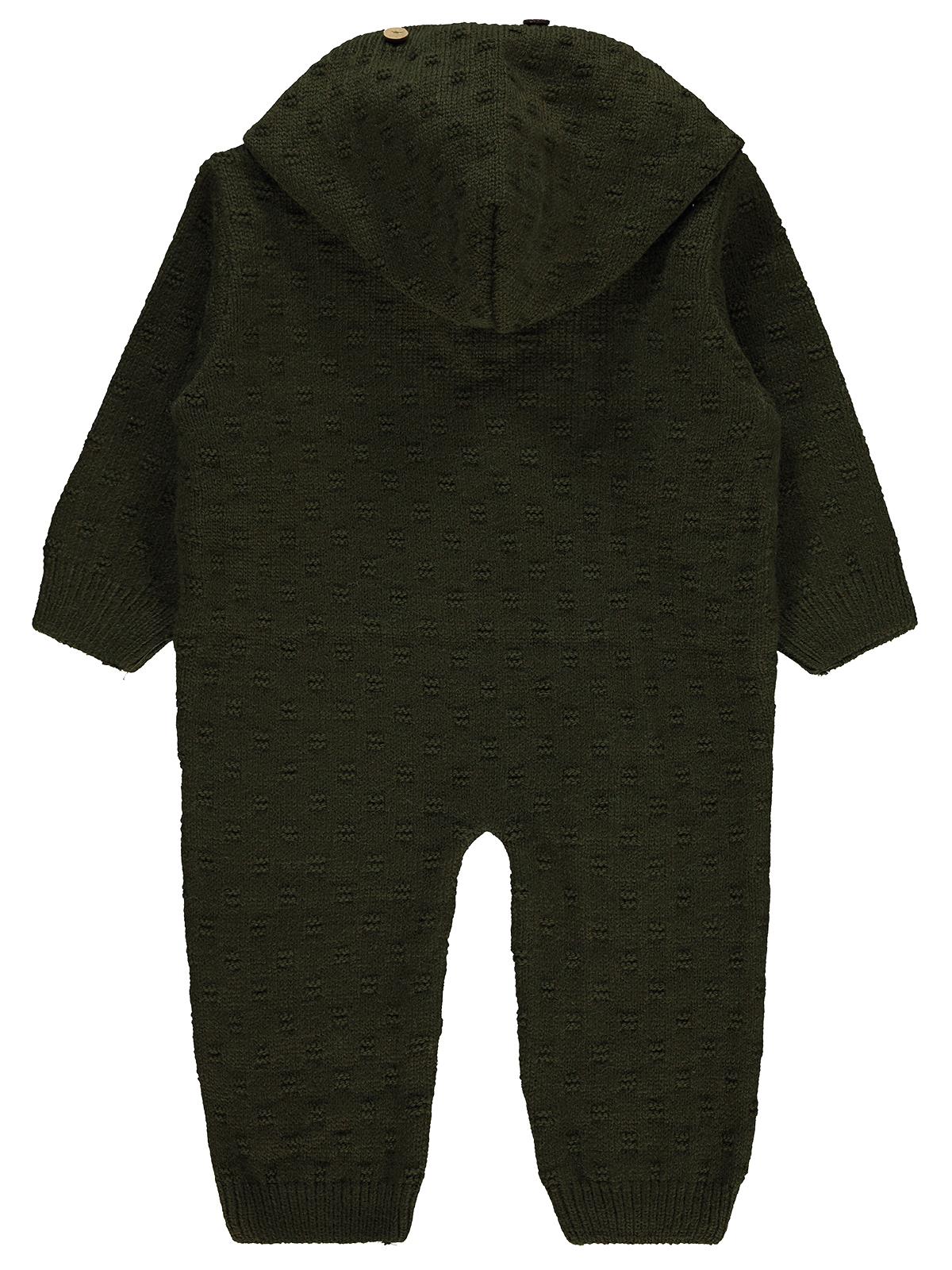 Civil Baby Yandan Açılımlı Tiktak Band Detaylı 6-18 Ay Tulum - Haki