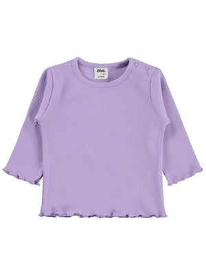 Civil Baby Kol Ucu Detaylı 6-18 Ay Sweatshirt - Lila