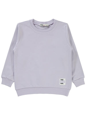 Civil Girls Basic 2-5 Yaş Sweatshirt - Lila