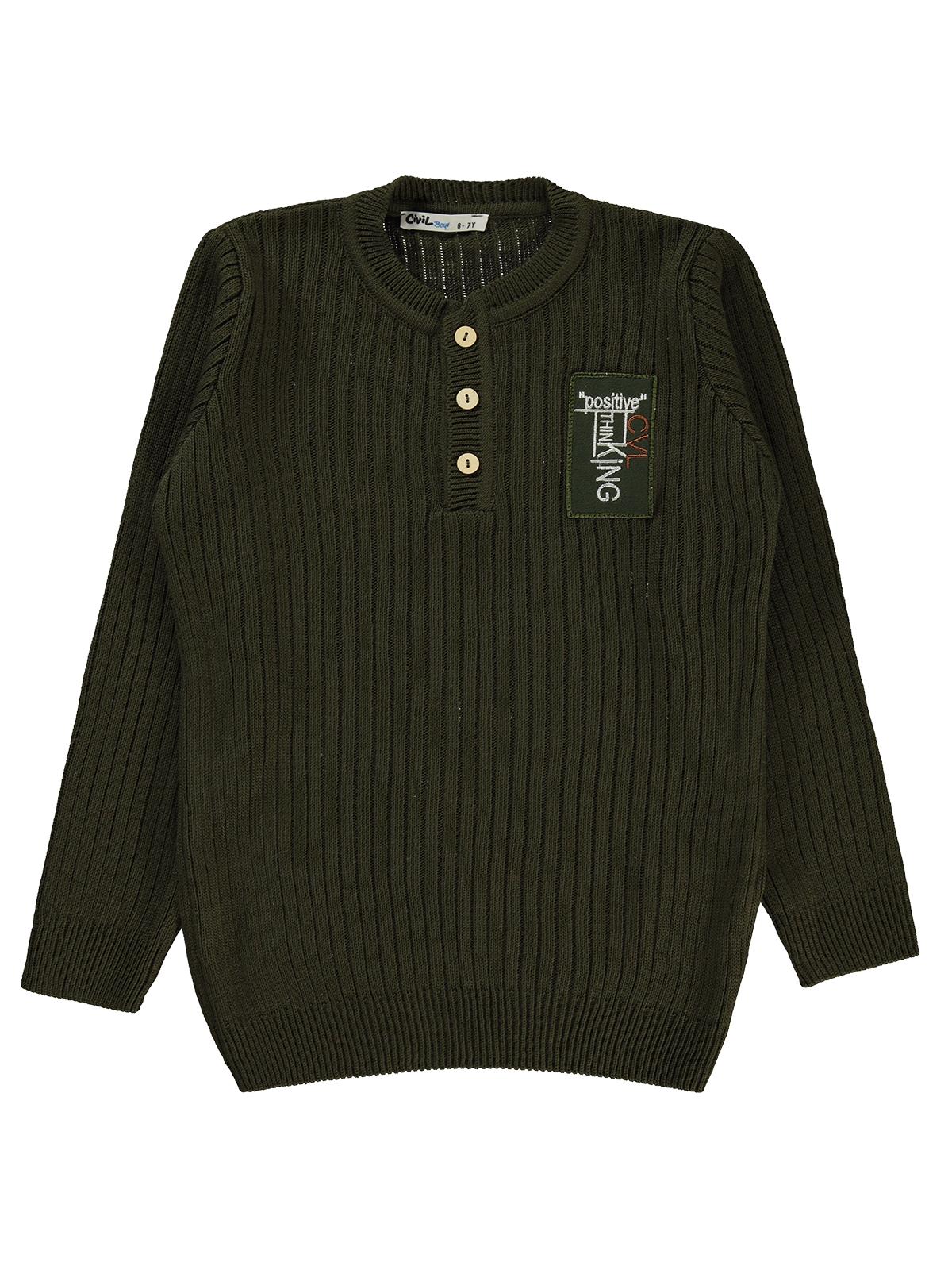 Civil Boys Funky King Armalı 10-13 Yaş Kazak - Haki