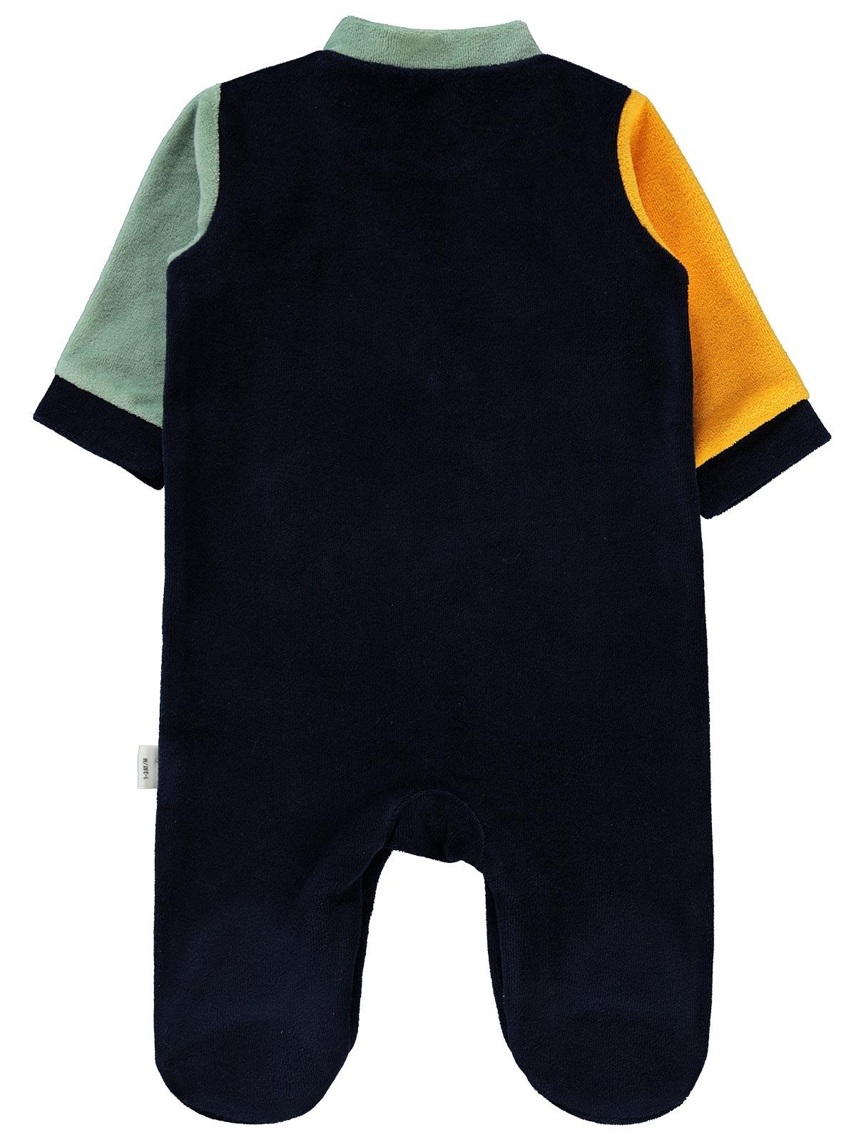Civil Baby Work Baskılı 1-6 Ay Tulum - Lacivert