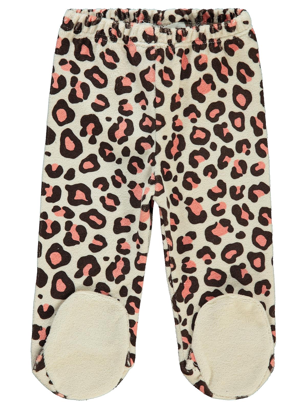 Civil Baby Leopar Empirme Baskılı 1-6 Ay Tek Alt Bebe - Fil Dişi