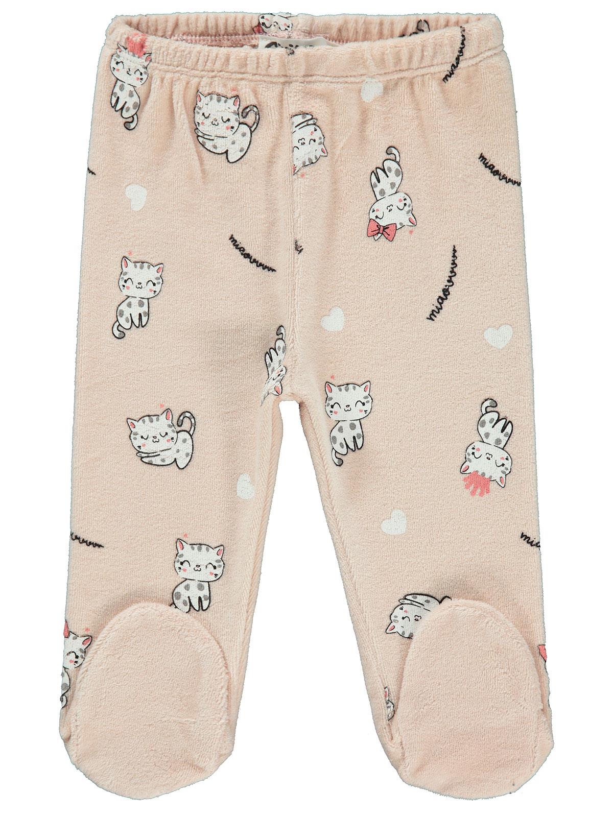Civil Baby Kedil Baskılı Patikli 1-6 Ay Tek Alt Bebe - Pembe