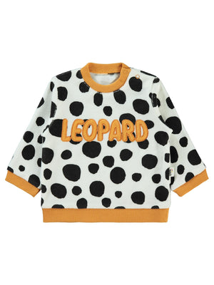 Civil Baby Leopar Empirme Baskılı 6-18 Ay Sweatshirt - Hardal