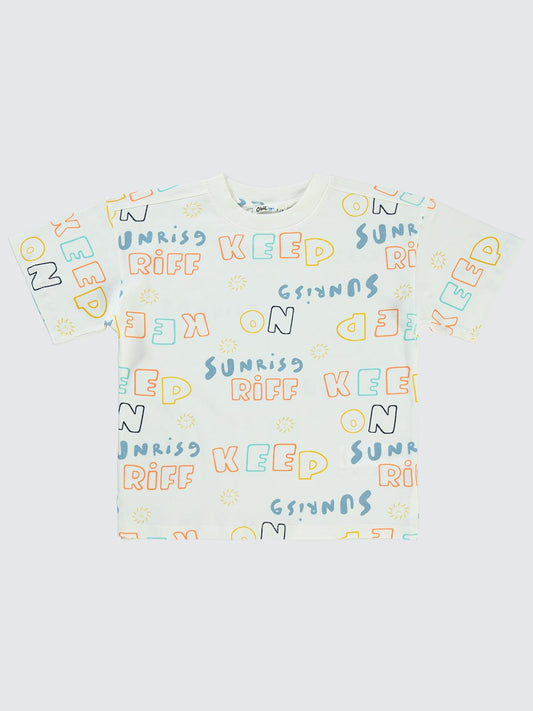 Civil Boys Keep On Empirme Oversize 10-13 Yaş Tişört - Bej