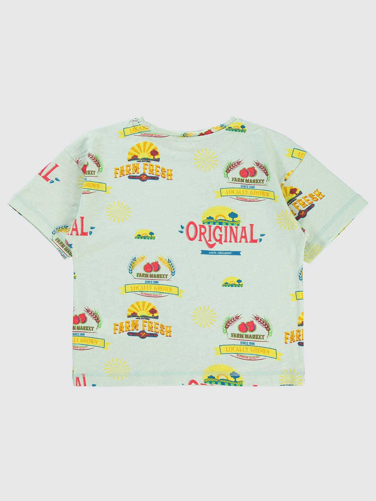 Civil Boys Farm Empirme Oversize 10-13 Yaş Tişört - Yeşil