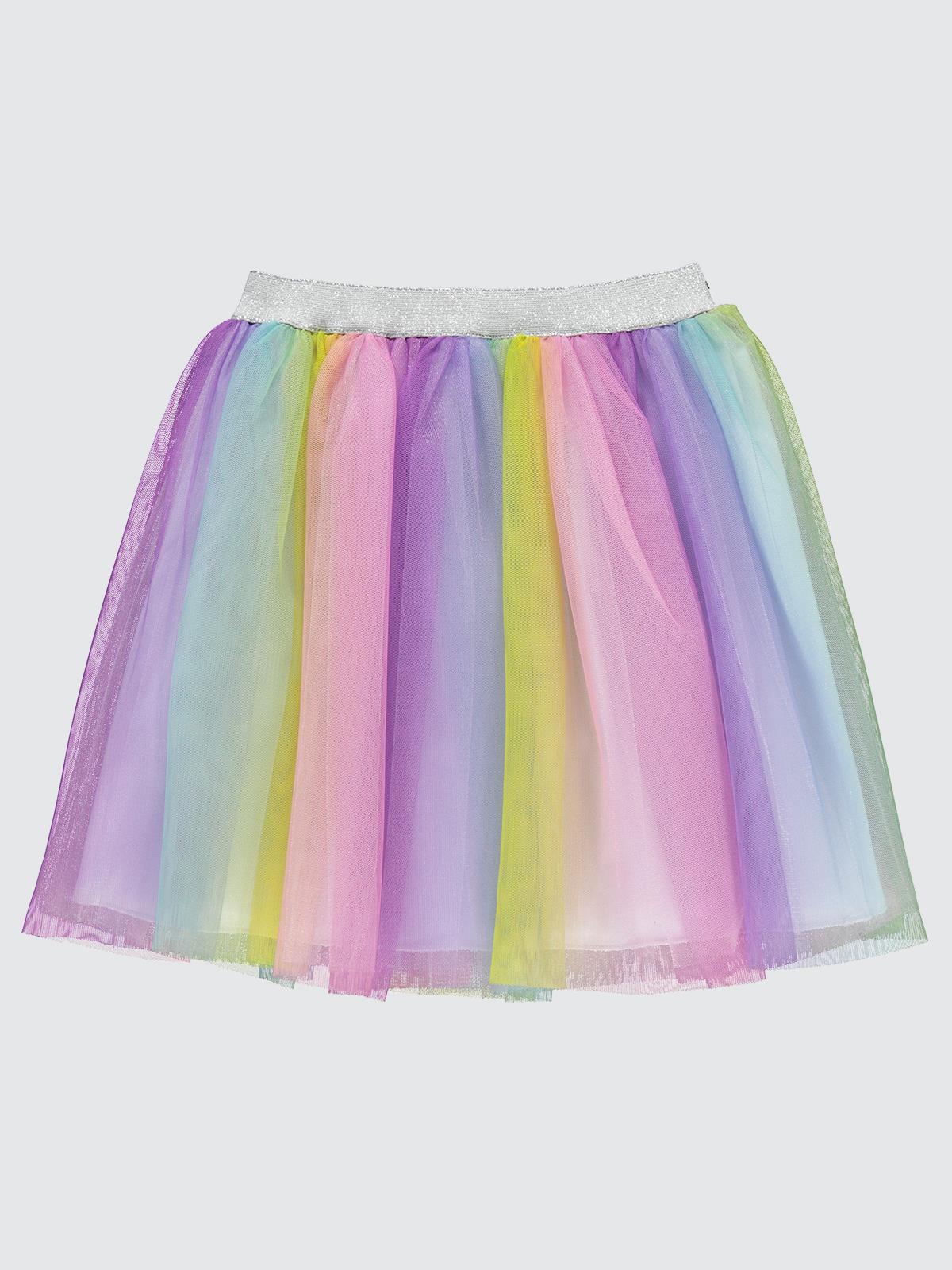 Civil Girls Renkli Tüllü 4-9 Yaş Etek - Pembe