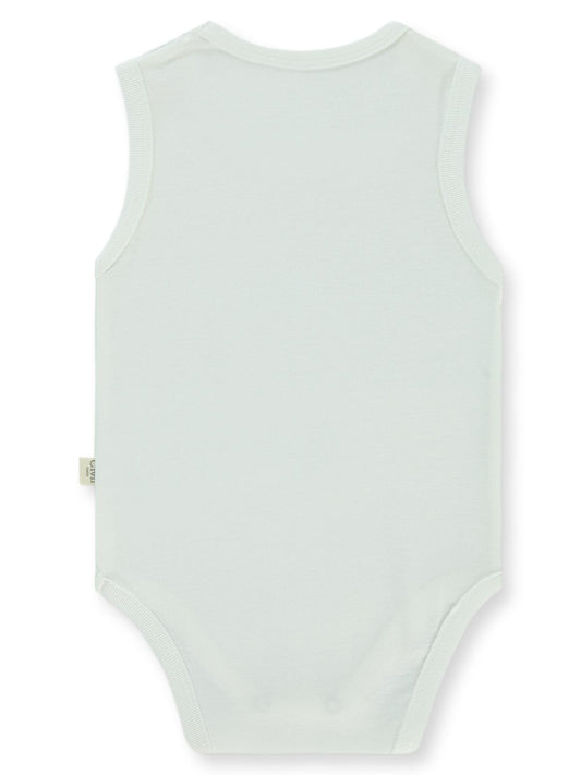 Civil Baby Düz Sıfır Kol  Çıtçıtlı Badi - Beyaz