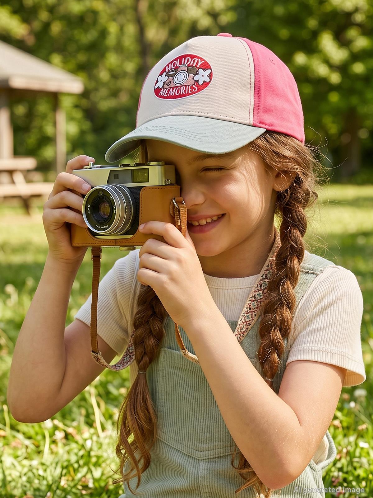 Kitti Foto 6-9 Yaş Kız Kep Şapka - Pembe