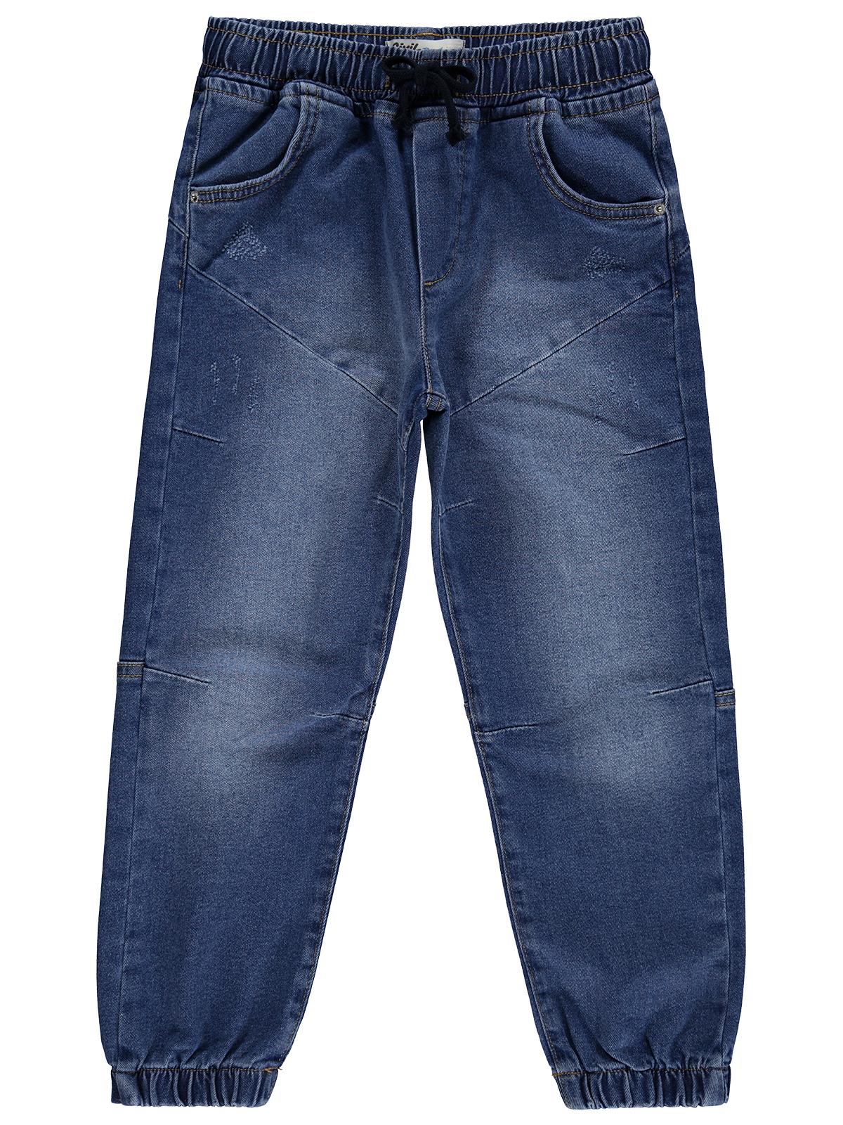 Civil Boys Bel Paça Lastikli Parçalı 10-13 Yaş Pantolon - Mavi