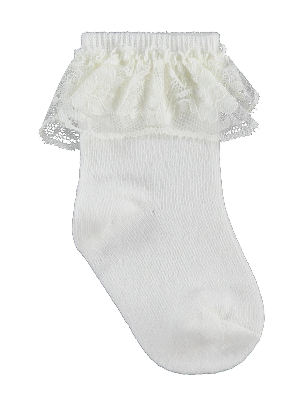 Civil Baby Kız Bebek 2'li Çorap Set 6-  - Ekru