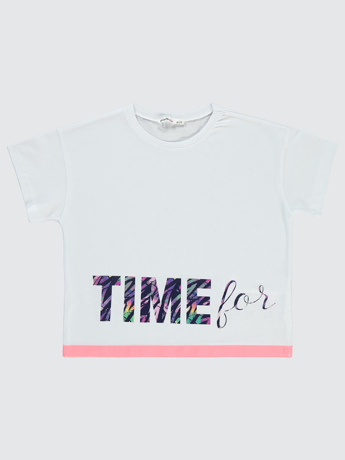 Civil Girls Time For Action 10-13 Yaş Tişört - Beyaz