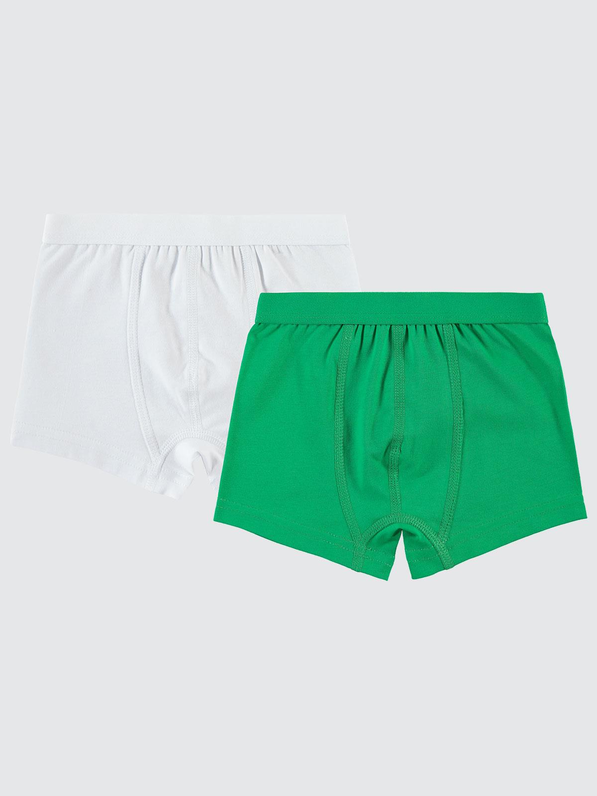 Civil Erkek Çocuk  Basic 2'li Boxer Set | Likralı Süprem | Okul Kreş ve Günlük Kullanım - Yeşil