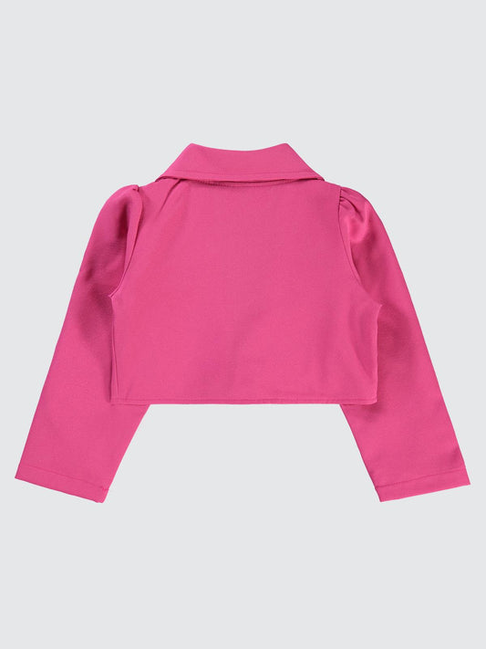 Civil Girls Broşlu 10-13 Yaş Bolero - Fusya