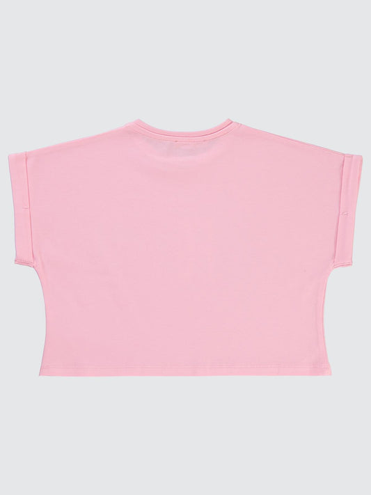 Civil Girls California Baskılı 10-13 Yaş Tişört - Pembe