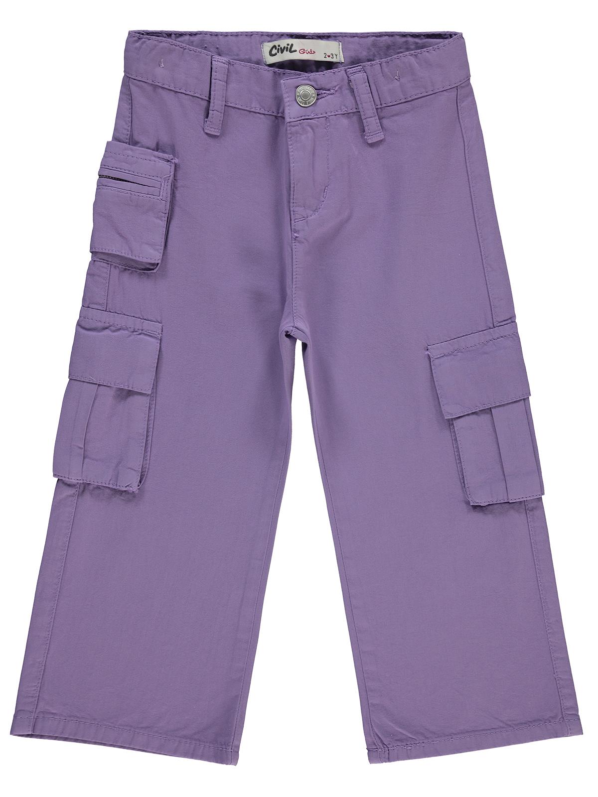 Civil Girls Üç Cepli Kargo 2-5 Yaş Pantolon - Pembe