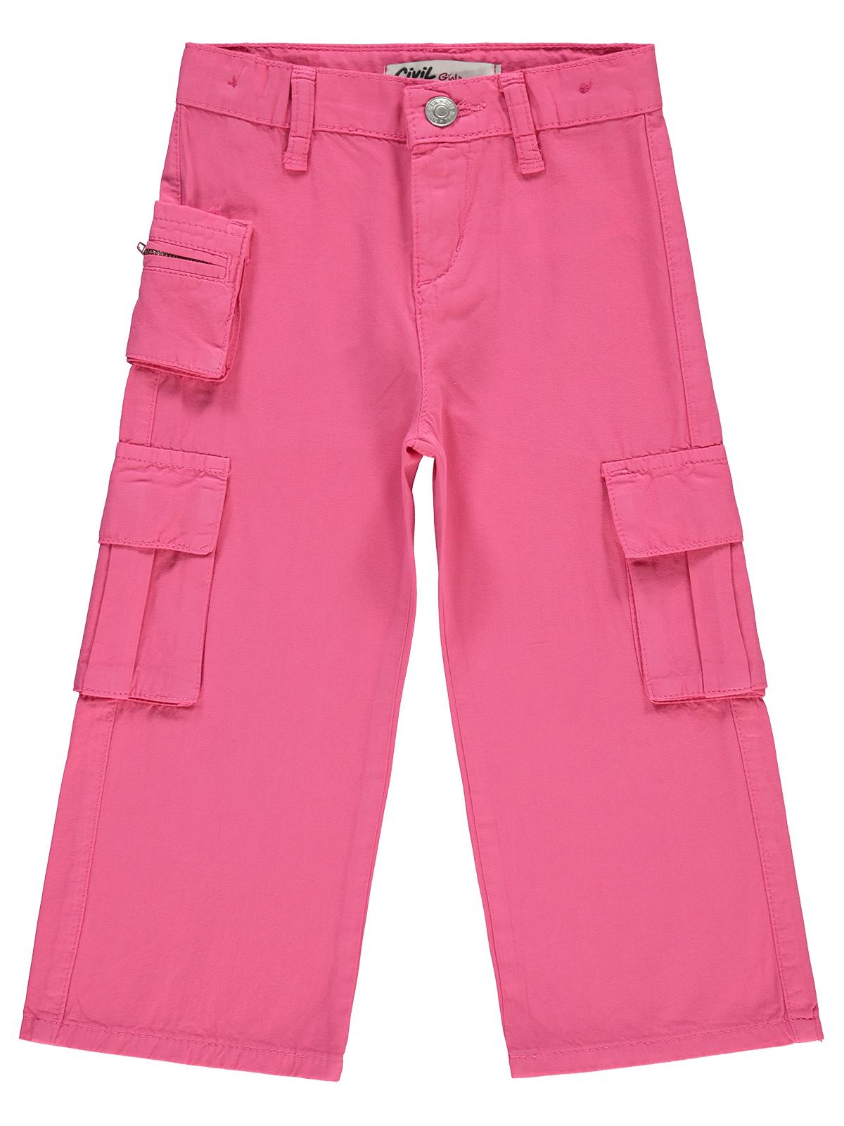 Civil Girls Üç Cepli Kargo 2-5 Yaş Pantolon - Pembe