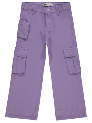Civil Girls Üç Cepli Kargo 6-9 Yaş Pantolon - Lila