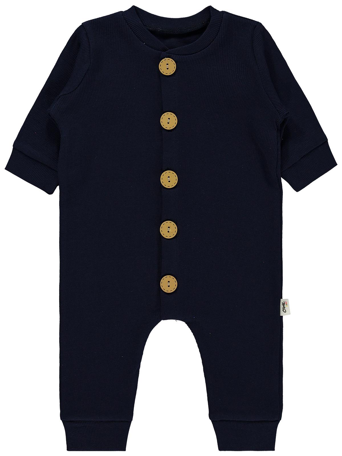 Civil Baby Düz Basic 1-6 Ay Tulum - Mavi