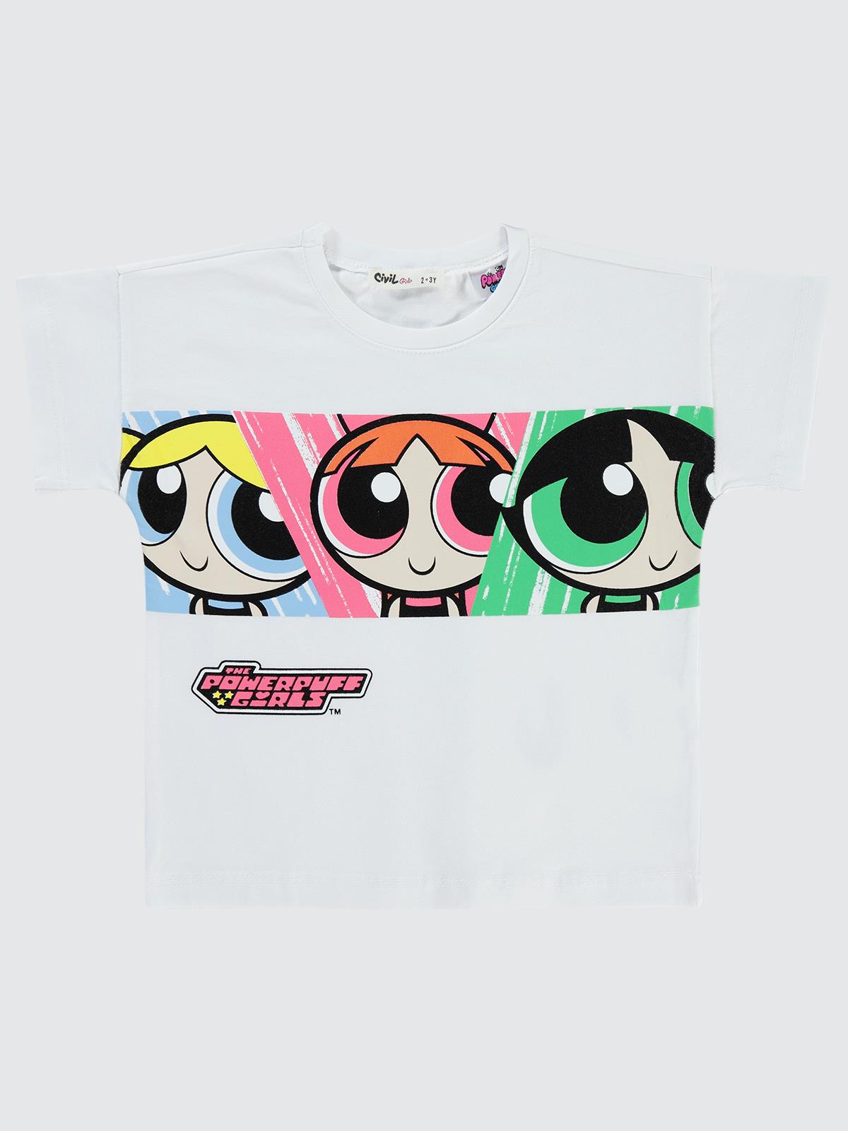 Powerpuff Girls 2-5 Yaş Tişört - Beyaz