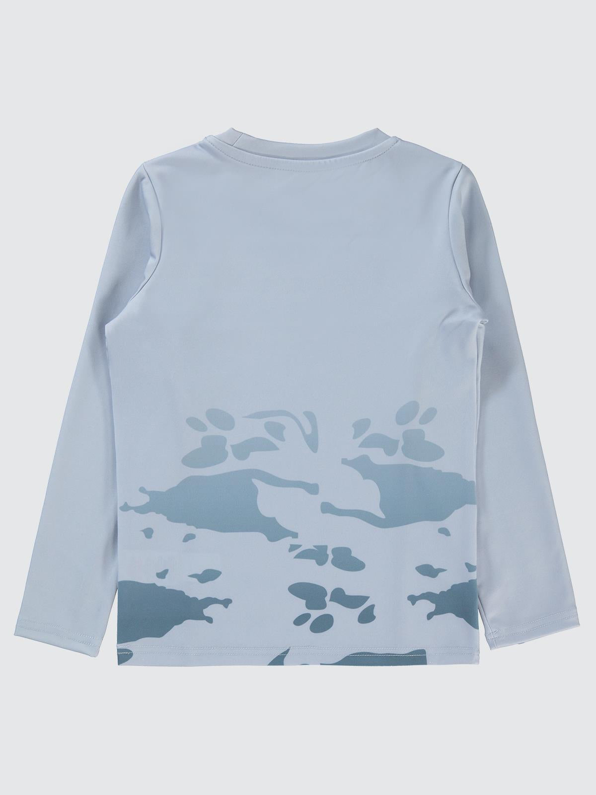 Civil Boys Kamuflaj Desen Baskılı 6-9 Yaş Sweatshirt - Gri