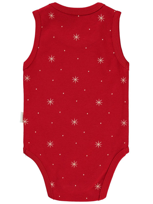Civil Baby Geyik Baskıl 1-18 Ay Çıtçıtlı Badi - Kırmızı